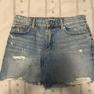 Garage Light Blue Jean Shorts